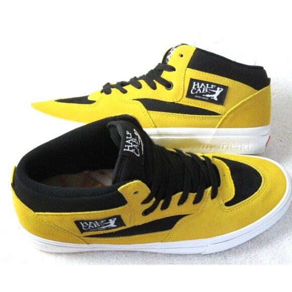 COPY - Vans x Bruce Lee Women's Skate Half Cab Black Yellow Suede Canvas shoes - Picture 2 of 6